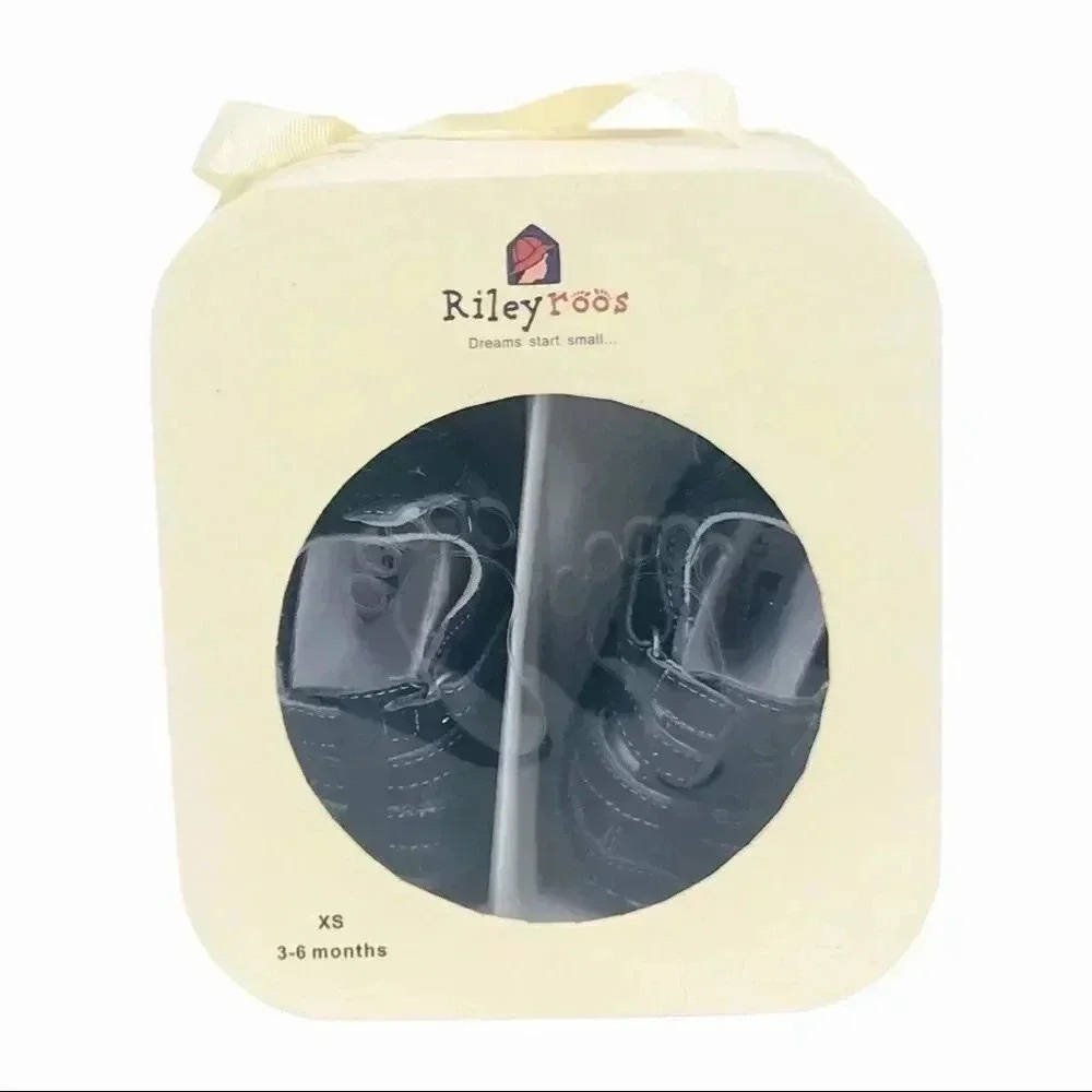 RILEYROOS SANDALS 3-6 MONTHS CHESSIE NAVY BABY WALKERS CLOSED TOE LEATHER SHOES - Picture 6 of 15